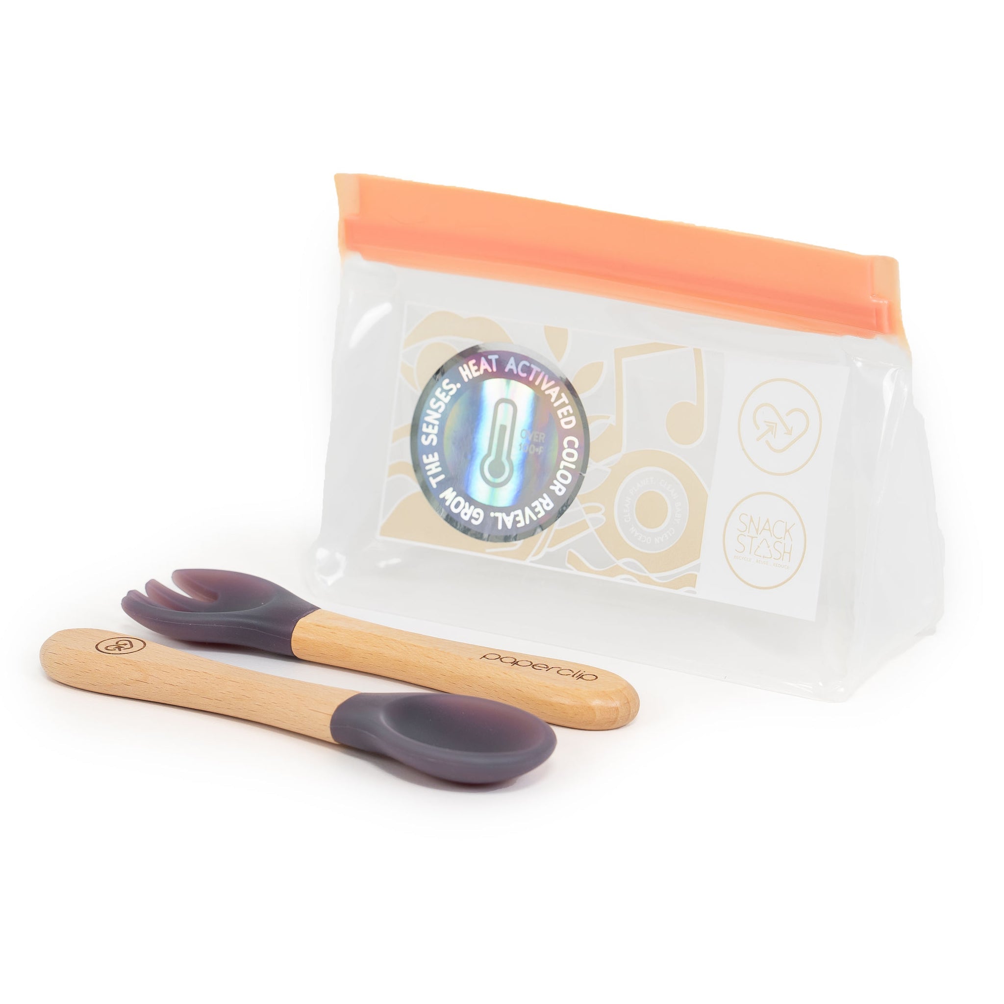 Color Changing Spoon & Spork Set - Paperclip