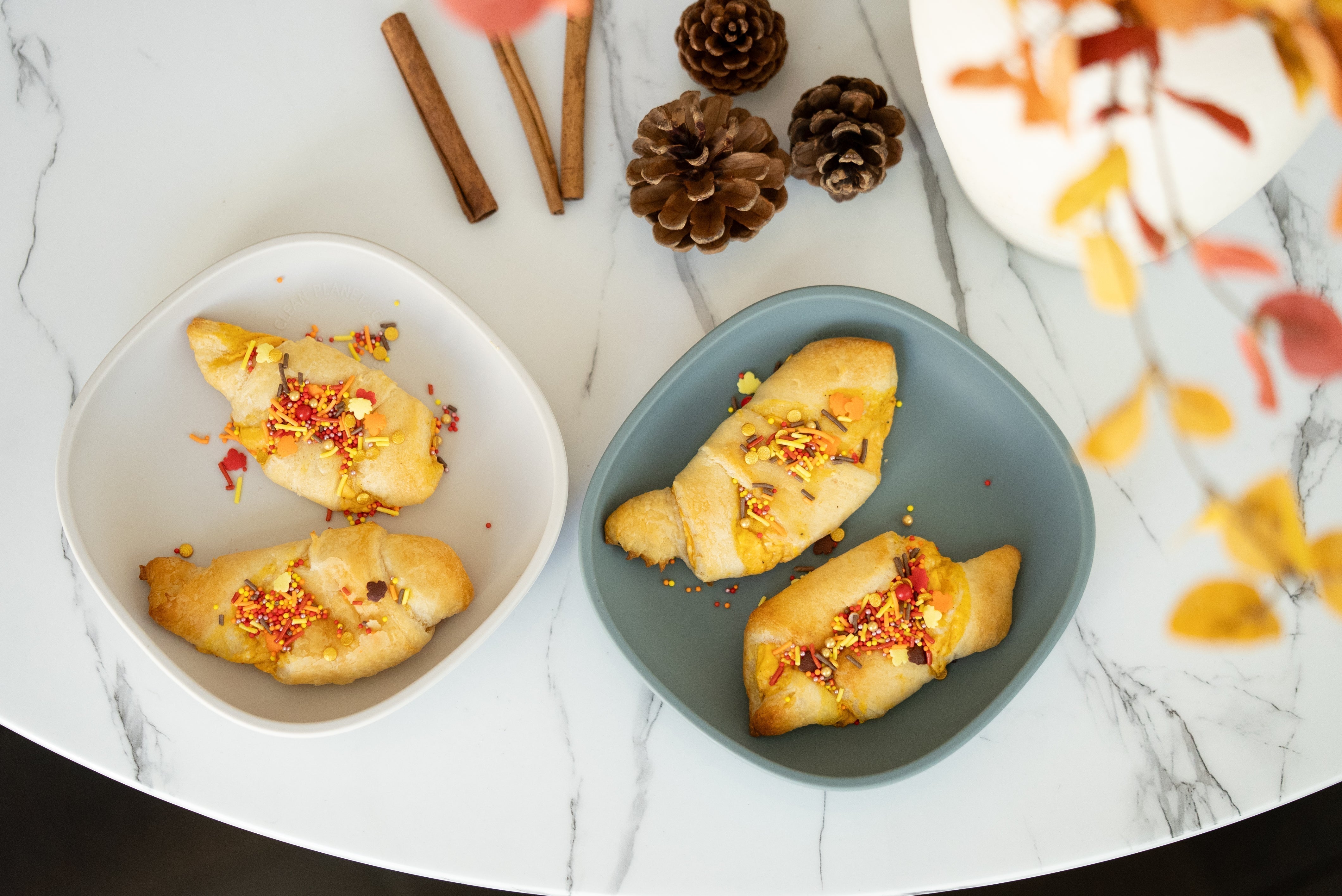 Pumpkin Spice Cream Cheese Crescent Rolls - Paperclip 