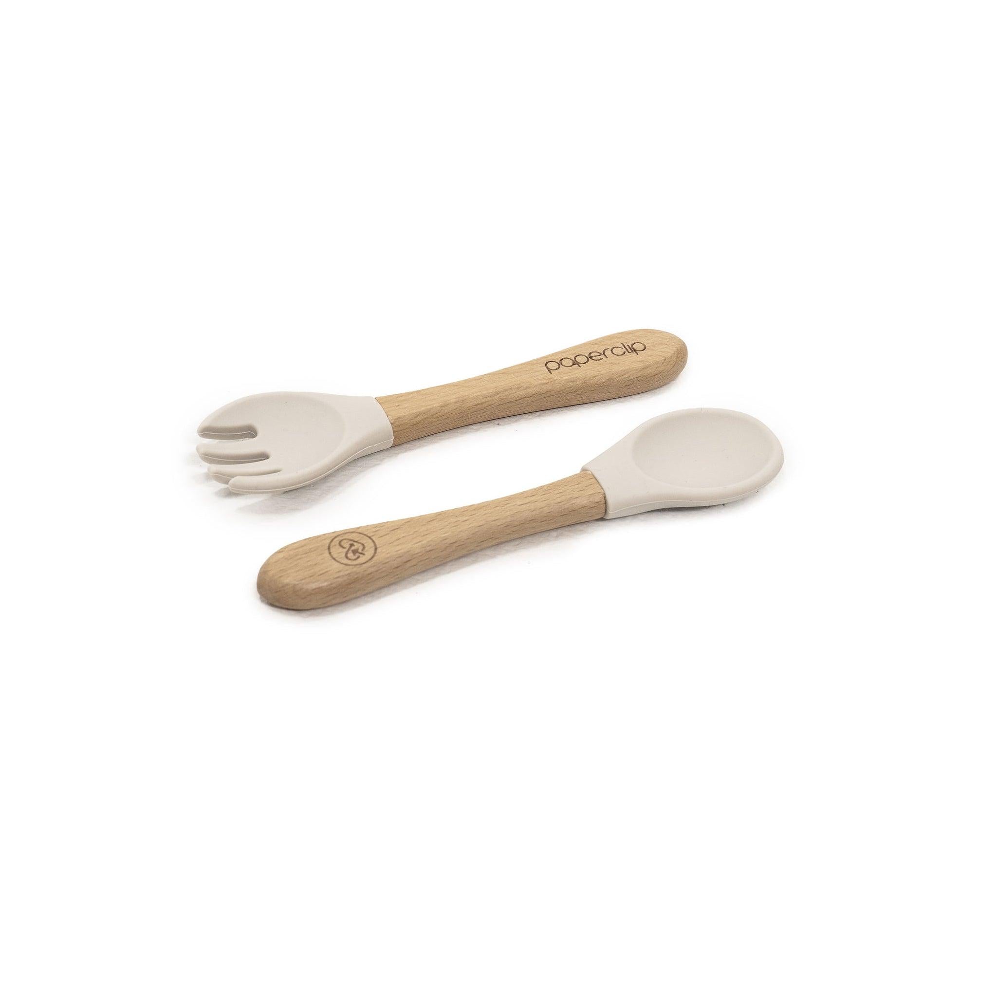 Baby Spoon & Spork Set - Paperclip