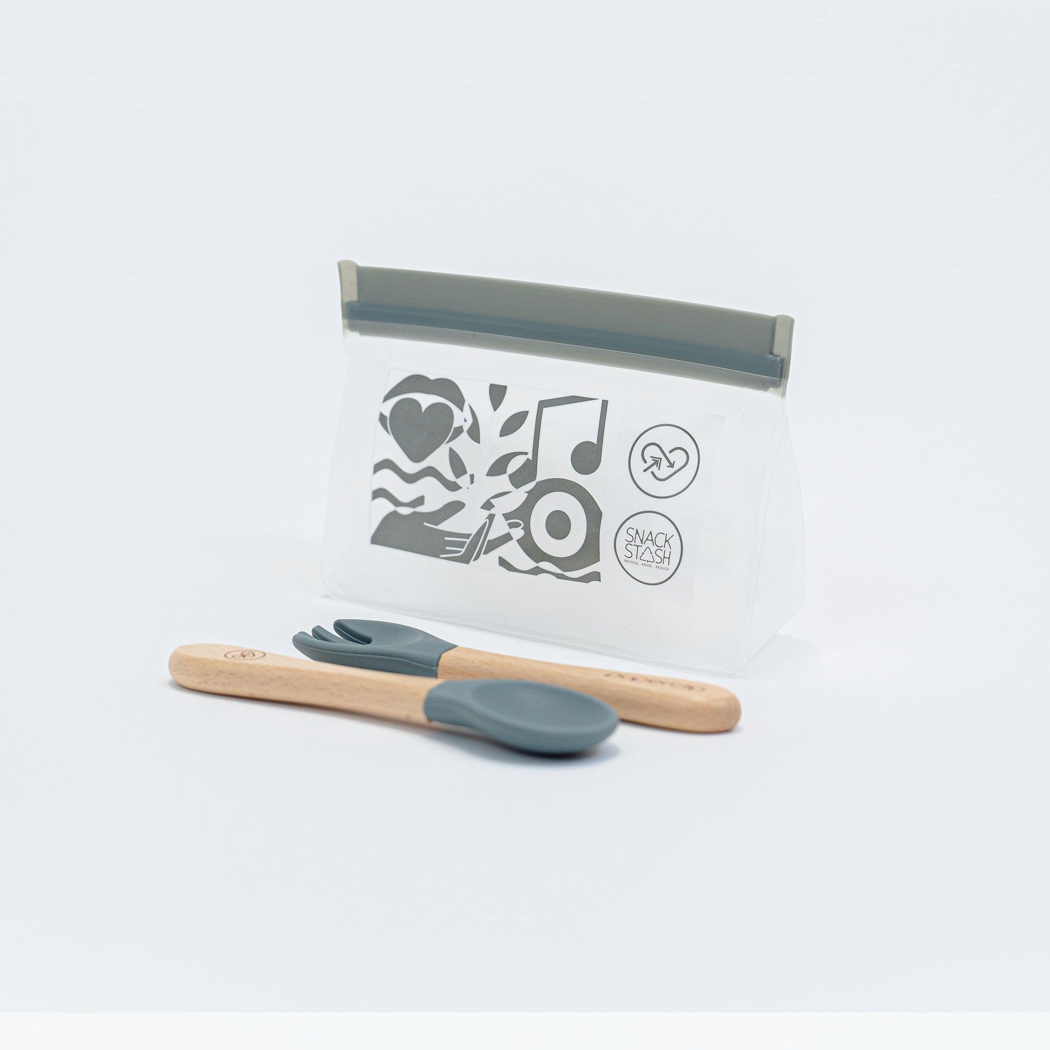 Baby Spoon & Spork Set - Paperclip