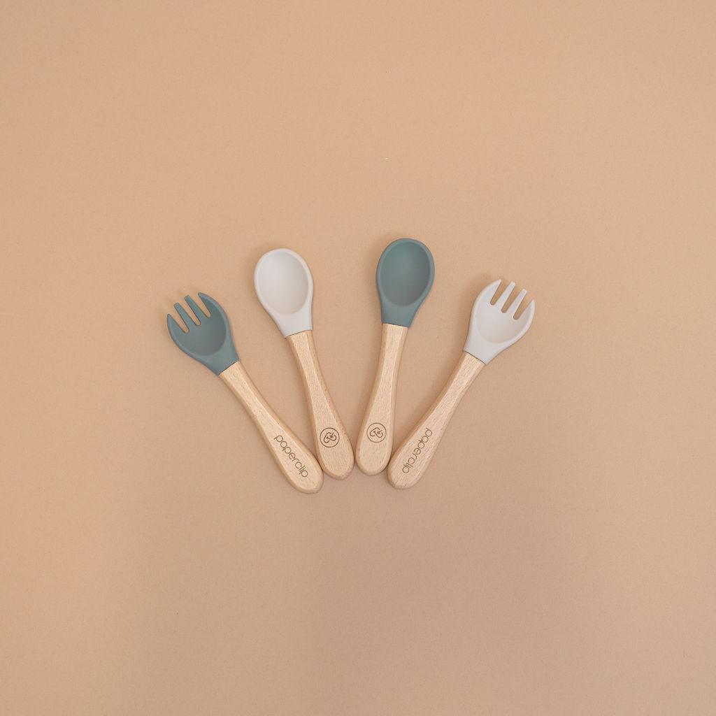 Baby Spoon & Spork Set - Paperclip