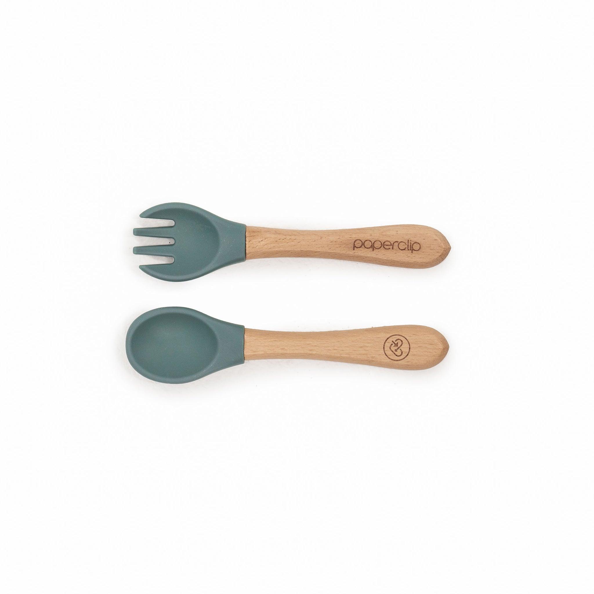 Baby Spoon & Spork Set - Paperclip