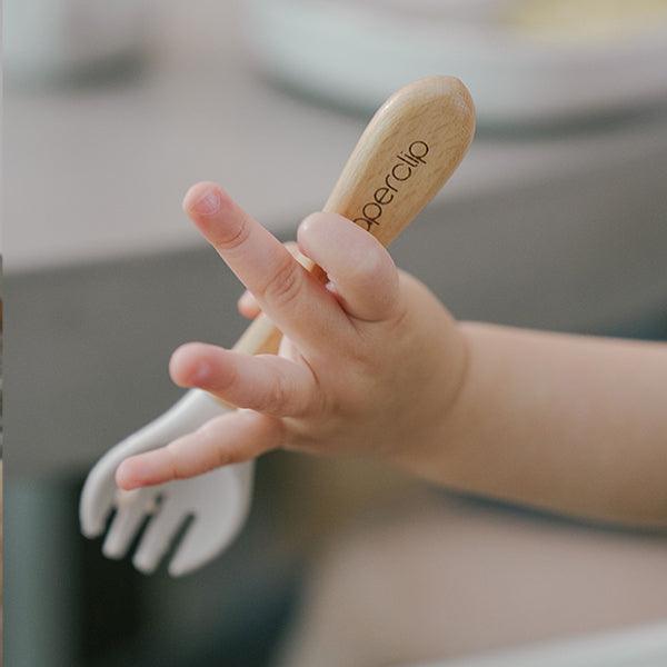 Baby Spoon & Spork Set - Paperclip