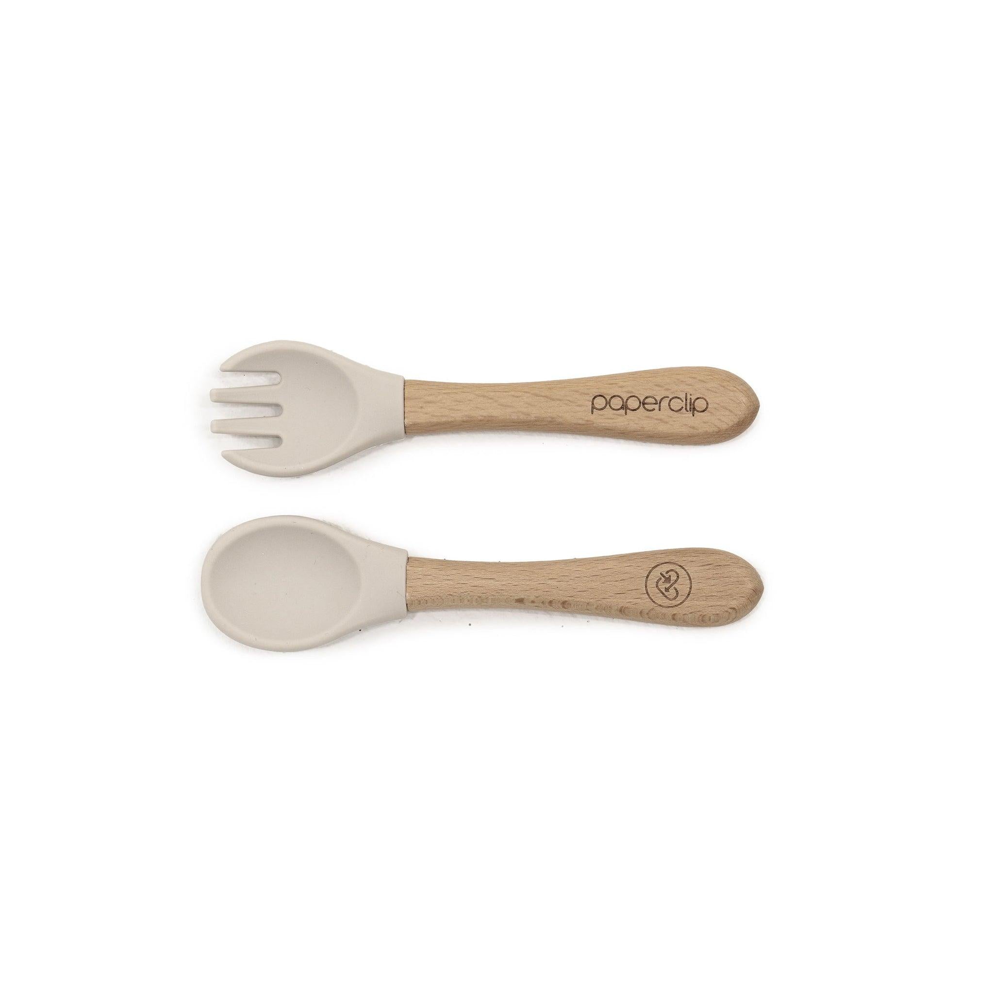 Baby Spoon & Spork Set - Paperclip