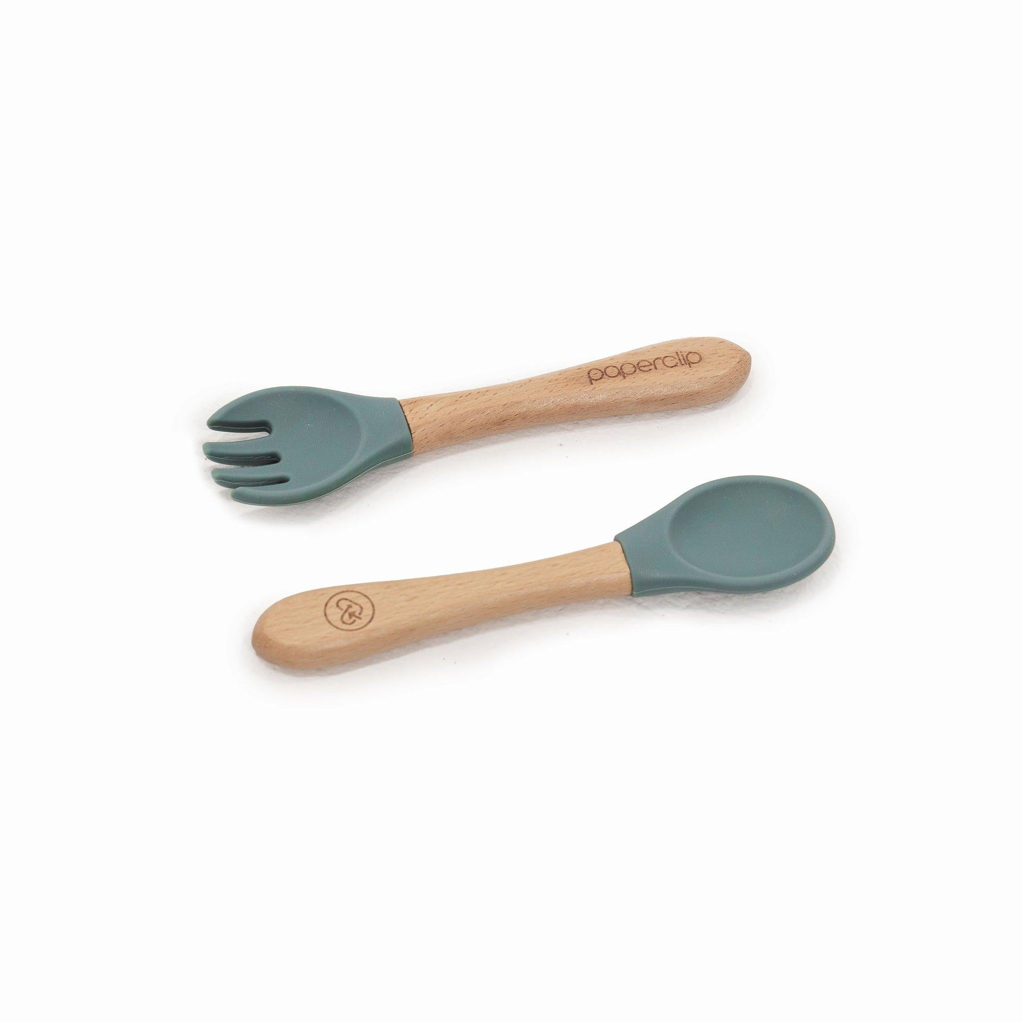 Baby Spoon & Spork Set - Paperclip