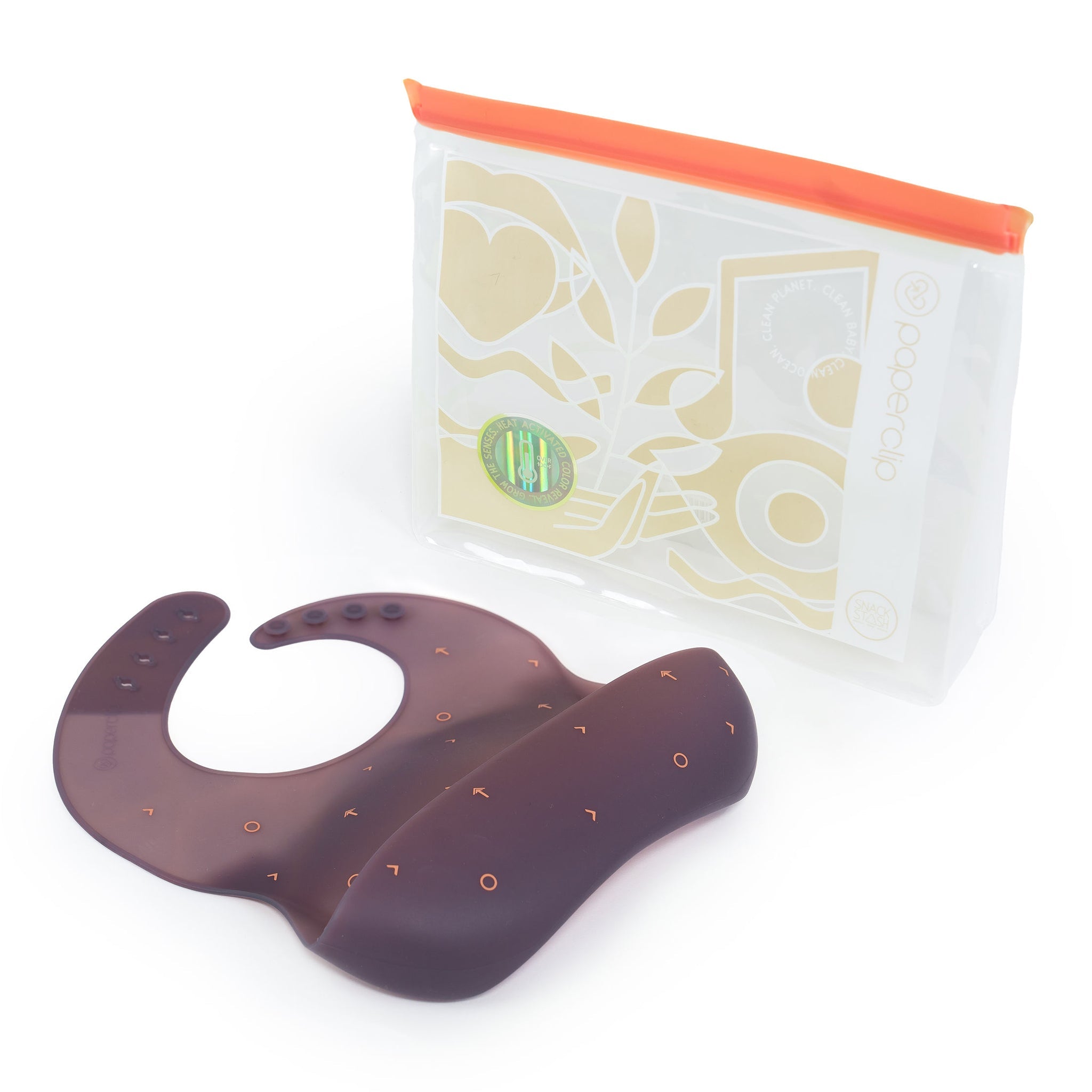 Color Changing Silicone Baby Bib - Paperclip