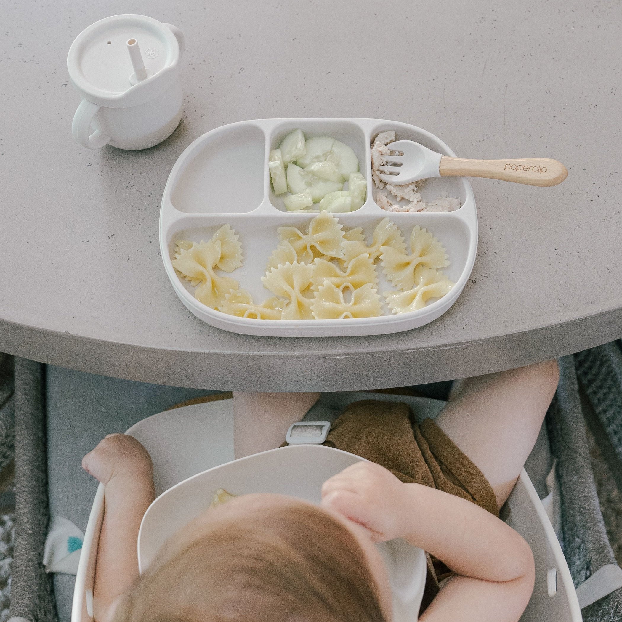 Silicone Sectioned Suction Plate - Paperclip